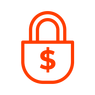 icon of a lock with a dollar sign in it
